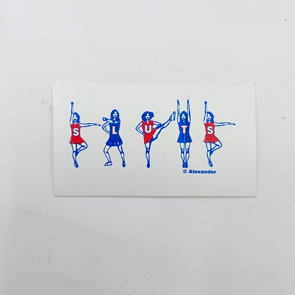 Alexander Cheerleaders Parody Sticker Vintage 1990's Streetwear Skateboarding
